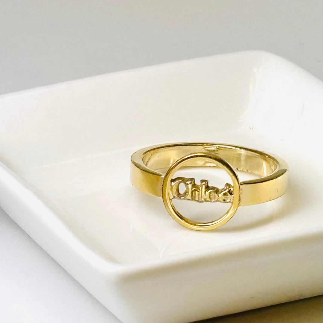 Chloé クロエ ゴールド ロゴリング 11号